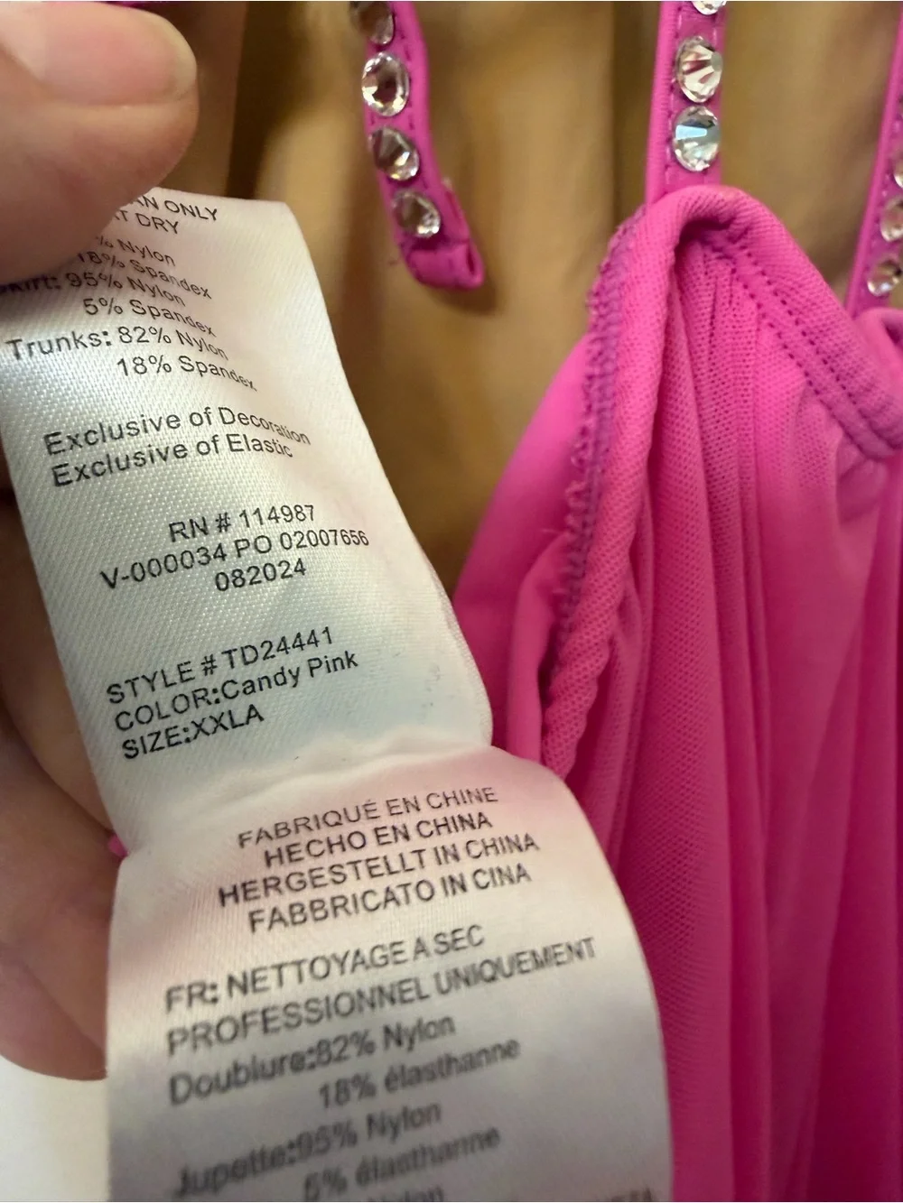 Tenth House solo 2 Die 4 Dance costume pink contemporary EXPOSURE TD24441 XXLA